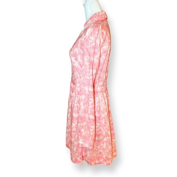 Victoria’s Secret Cottage Core Cotton Pink Floral Dress with Elastic Waist Sz 6 - Picture 3 of 10
